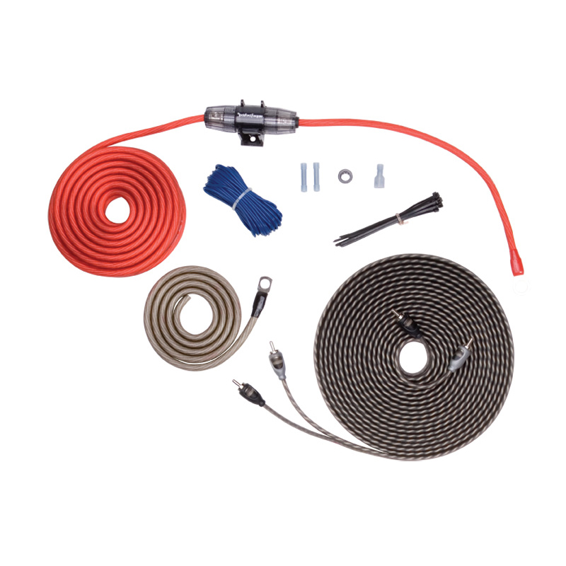 Rockford Fosgate RFK8I (Kit w/RCA) 8 AWG Amp Wiring Kit with RCA Cable